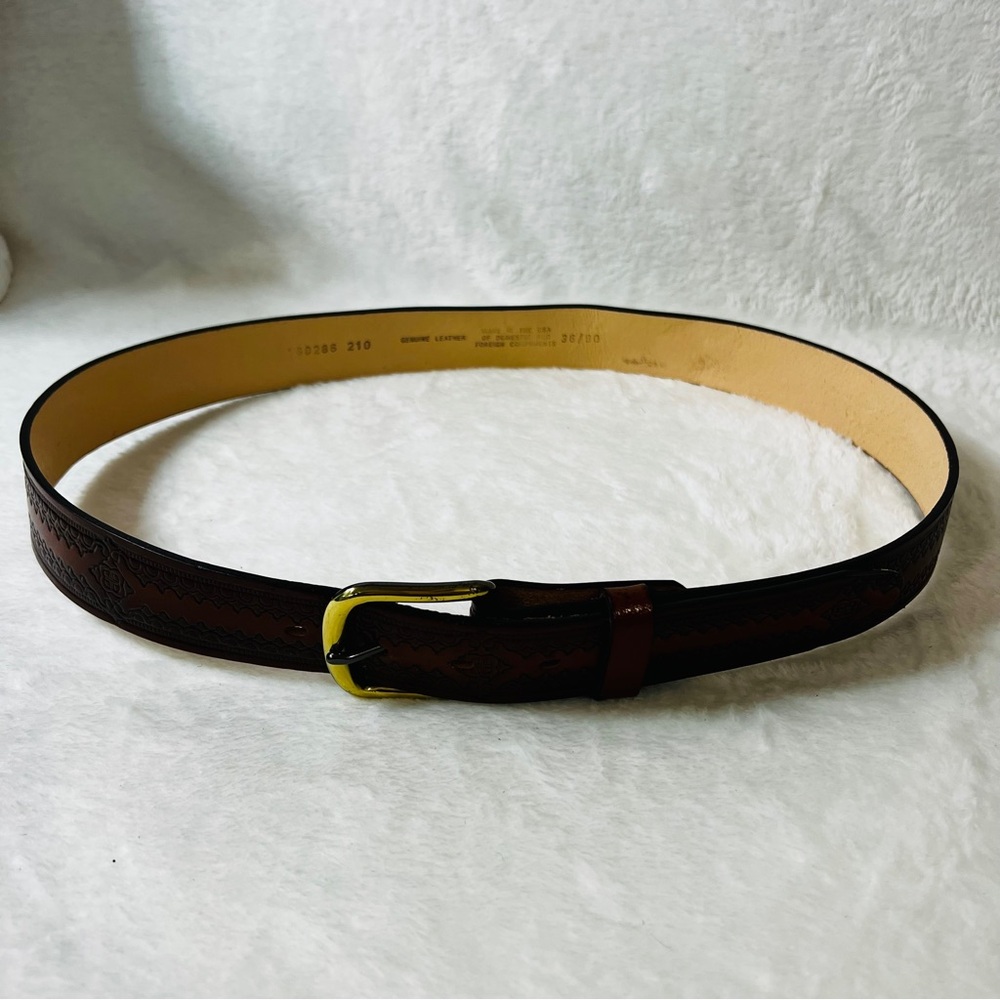 Unisex Brown Genuine Leather Made in‎ the USA Belt size 36/90